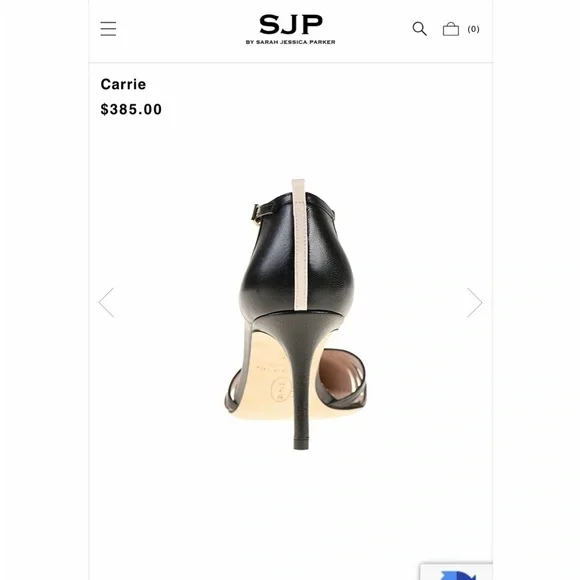 SJP t-strap Black Heel named the “Carrie” for Sara Jessica Parker size 36.5 - Picture 7 of 7